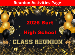 2026 Burt  High School Reunion Activities Page